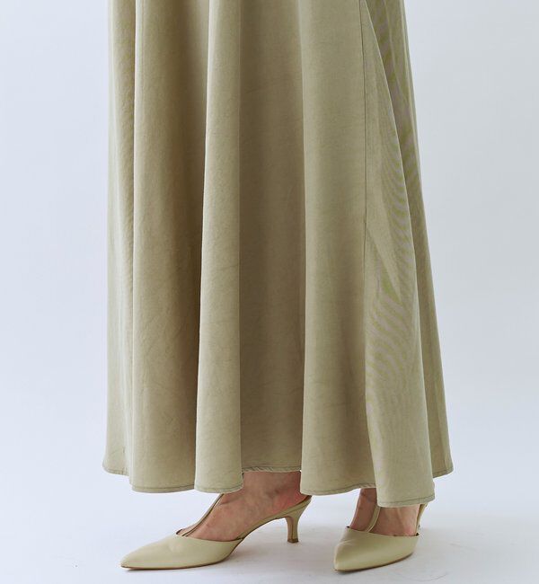  「【セットアップ可/上品な落ち感】ガーメントダイフレアバイアススカート」|スカート|