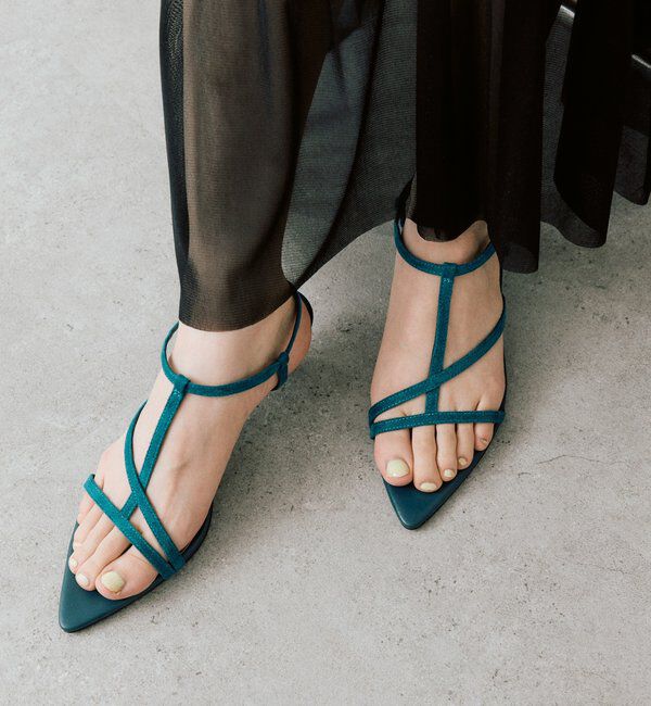  「予約【抜け感】ポインテッドラインサンダル」|サンダル|