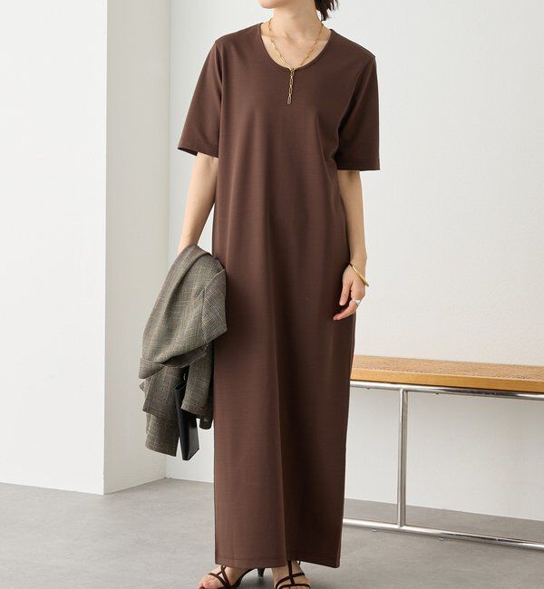  「【接触冷感・紫外線防止素材】ゴブソデカットソーワンピース」|ワンピース|