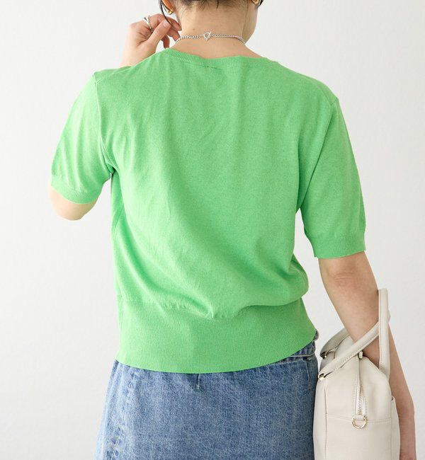  「予約【A・MONN(アモン)】HALF SLEEVE KNIT」|ニット・セーター|