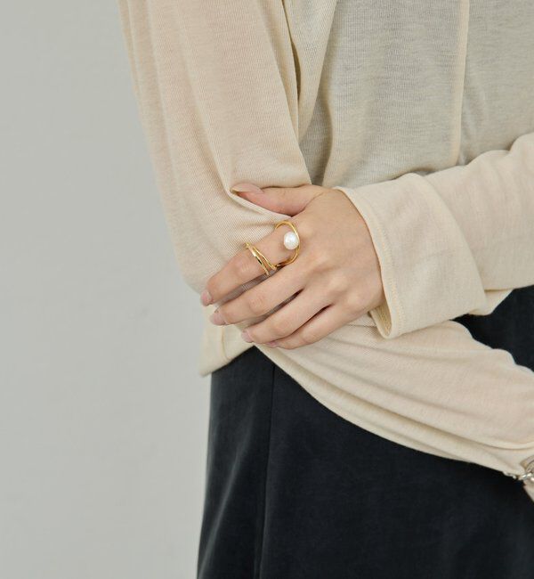  「スパイラルパールリング」|リング|ゴールド