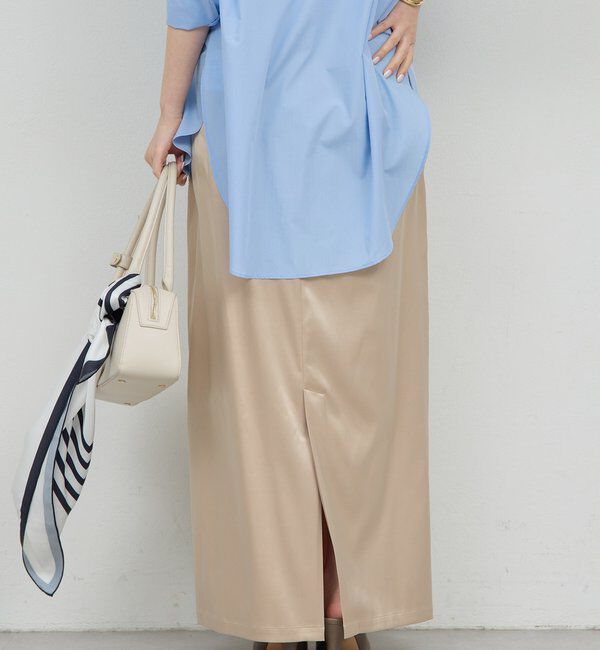  「【ルミネ限定カラー】【手洗い可能】ストレッチサテンタイトスカート」|スカート|