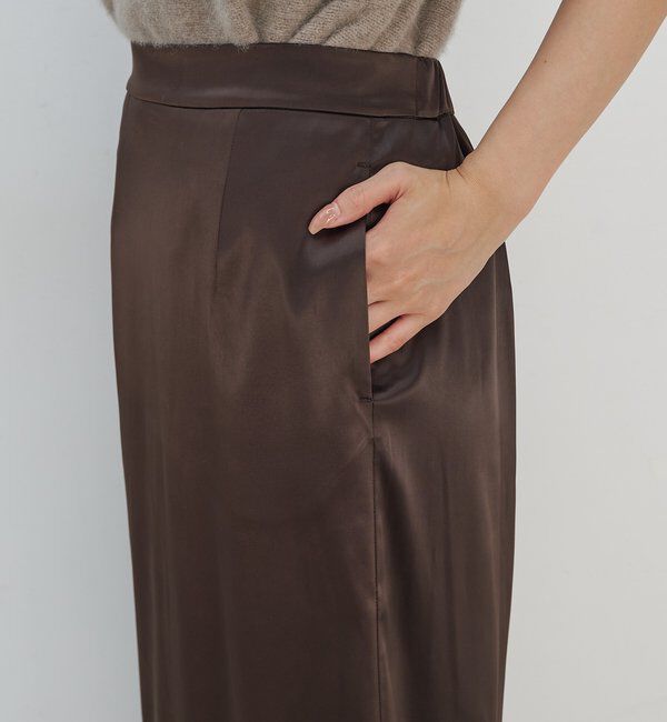  「【ルミネ限定カラー】【手洗い可能】ストレッチサテンタイトスカート」|スカート|