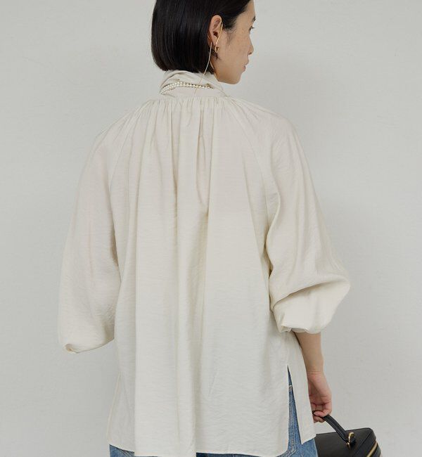  「【上品&times;華やか】【2way】ギャザーボウタイブラウス」|シャツ・ブラウス|