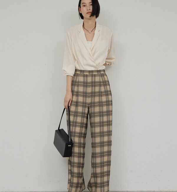  「ステッチチェックパンツ」|チノ|