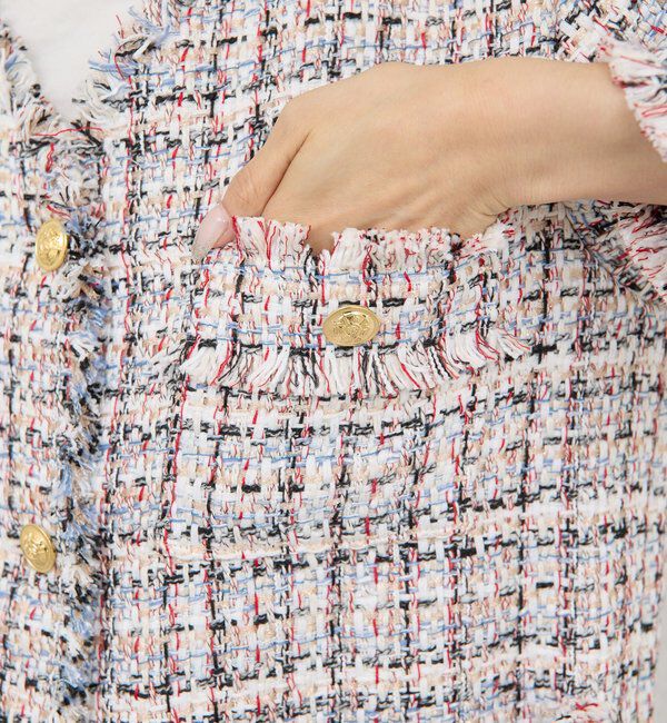  「ミックスヤーンツイードジャケット」|ベスト・ジレ|