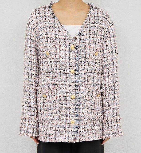  「ミックスヤーンツイードジャケット」|ベスト・ジレ|