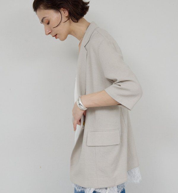  「【2サイズ展開】【大人気アイテムが今年も登場】ハーフスリーブジャケット」|テーラードジャケット|