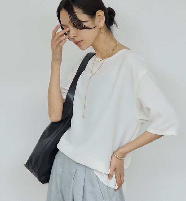  「バックスリットハーフスリーブブラウス」|シャツ・ブラウス|