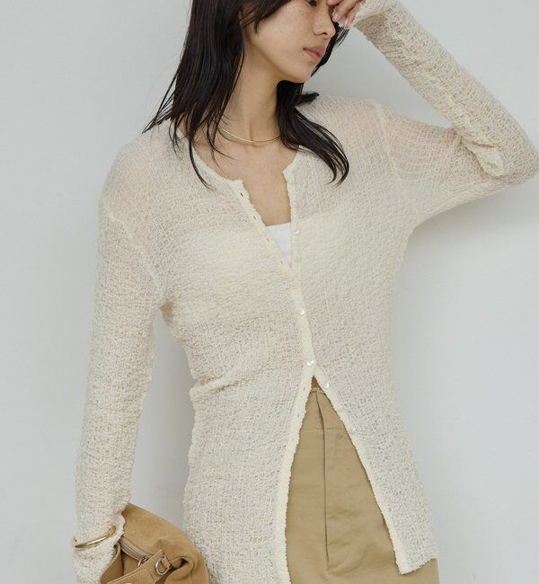  「シュリンククルーカーデ」|Tシャツ・カットソー|アイボリー