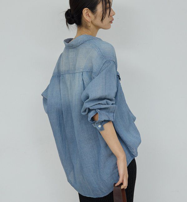  「【驚くほど軽い！】シアーデニムシャツ」|シャツ・ブラウス|