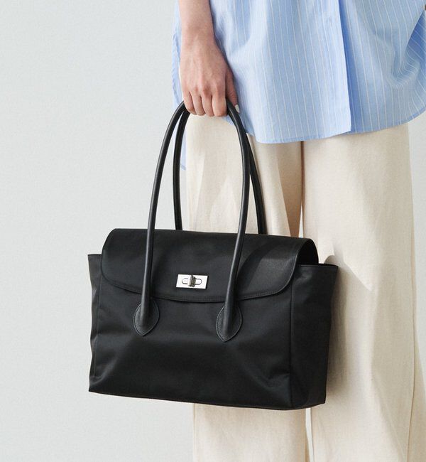  「《@__serako.r__企画》クラウズナイロンフラップトートバッグ」|トートバッグ|ブラック