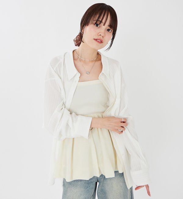  「[森川企画]レイヤードストライプドロストシャツ」|シャツ・ブラウス|