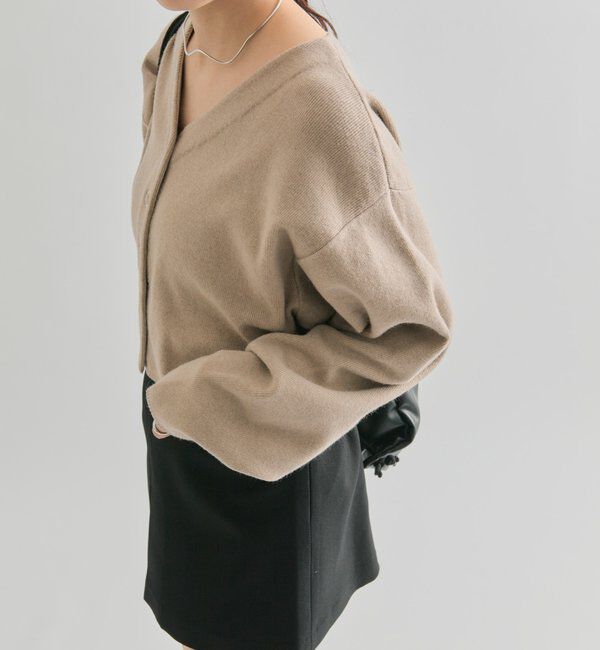  「Vボタンカーディガン」|カーディガン|