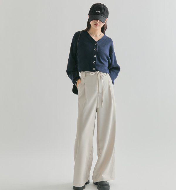  「Vボタンカーディガン」|カーディガン|