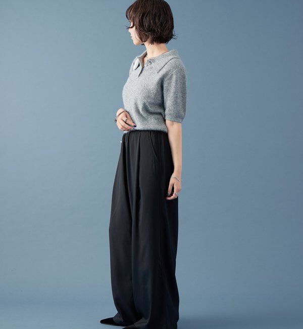  「衿付き半袖ニット」|ニット・セーター|