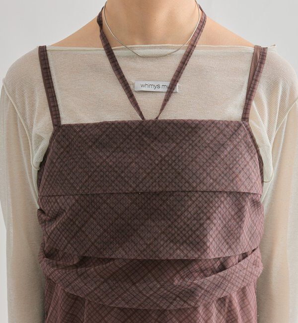  「シアーチェックキャミワンピース」|ワンピース|