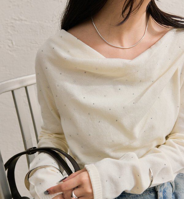  「オフショルリブニット」|ニット・セーター|