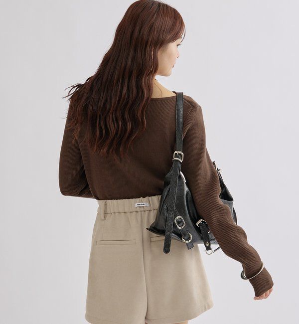  「オフショルリブニット」|ニット・セーター|