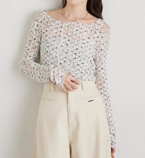  「ドットレースプルオーバー」|Tシャツ・カットソー|