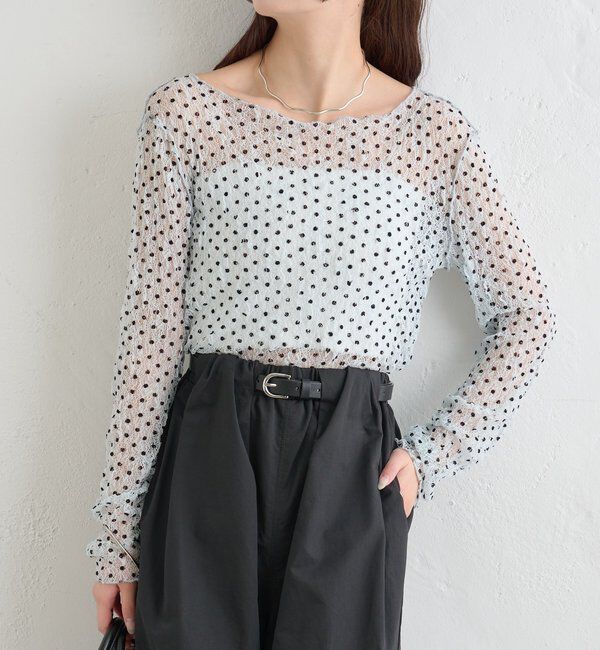  「ドットレースプルオーバー」|Tシャツ・カットソー|