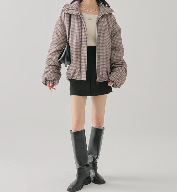  「中綿チェックダウン」|ダウン|