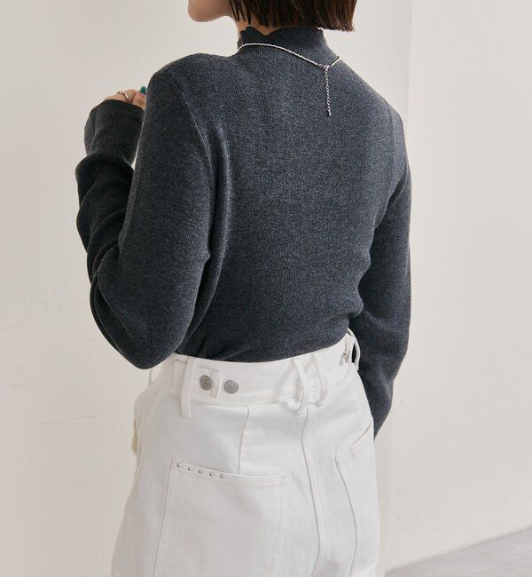  「プレート付きハイネックニット」|ニット・セーター|