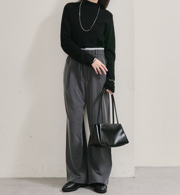  「プレート付きハイネックニット」|ニット・セーター|