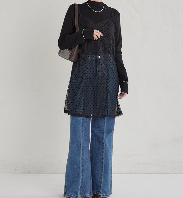  「ドットチュールキャミチュニック」|キャミソール|