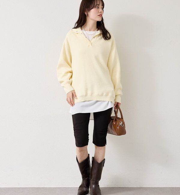  「スウェットライクヘンリーニット」|ニット・セーター|