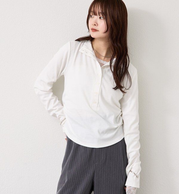  「リブヘンリーネックプルオーバー」|Tシャツ・カットソー|