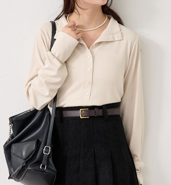  「リブヘンリーネックプルオーバー」|Tシャツ・カットソー|