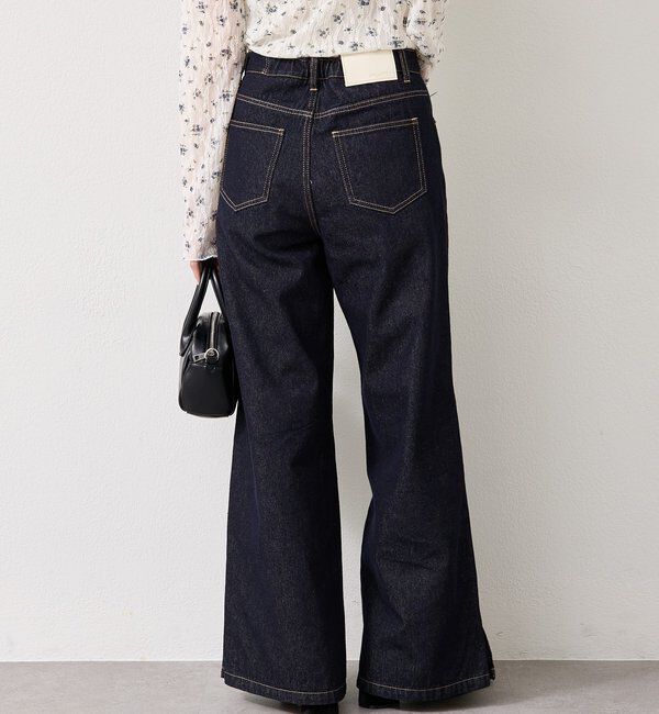  「裾スリットフレアデニム」|デニム|