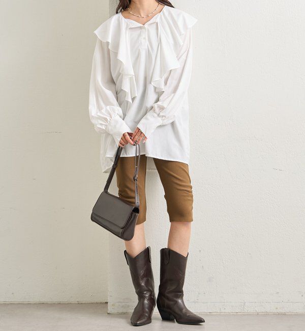  「ラッフルカラーブラウス」|シャツ・ブラウス|