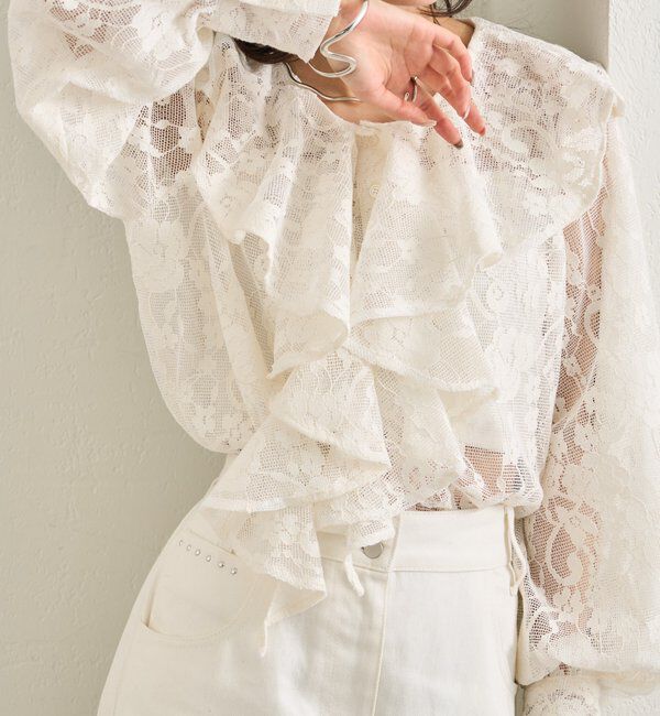  「ラッフルカラーブラウス」|シャツ・ブラウス|
