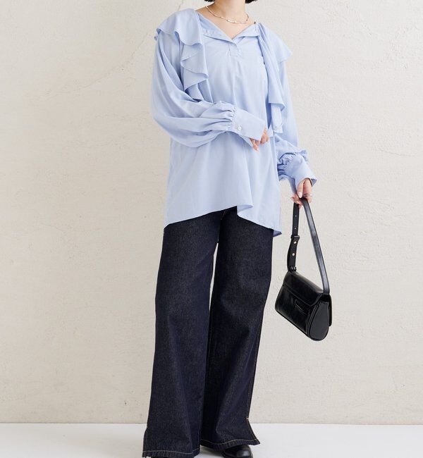 「ラッフルカラーブラウス」|シャツ・ブラウス|