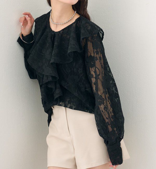  「ラッフルカラーブラウス」|シャツ・ブラウス|