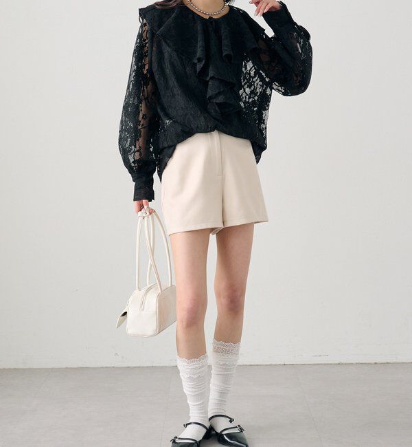  「ラッフルカラーブラウス」|シャツ・ブラウス|