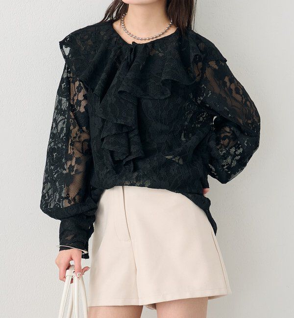 「ラッフルカラーブラウス」|シャツ・ブラウス|