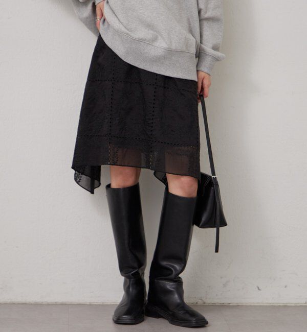  「エンブロイダリー ヘムスカート」|スカート|