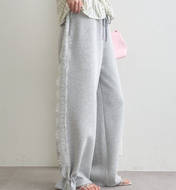  「裾ドロストスウェットパンツ」|チノ|