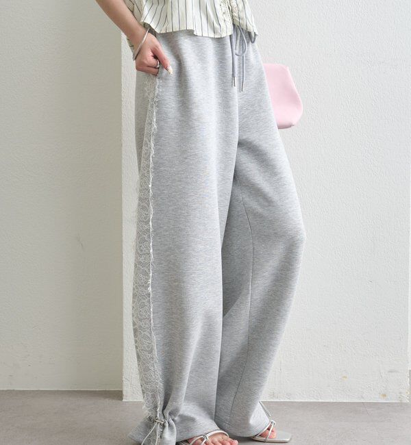  「裾ドロストスウェットパンツ」|チノ|