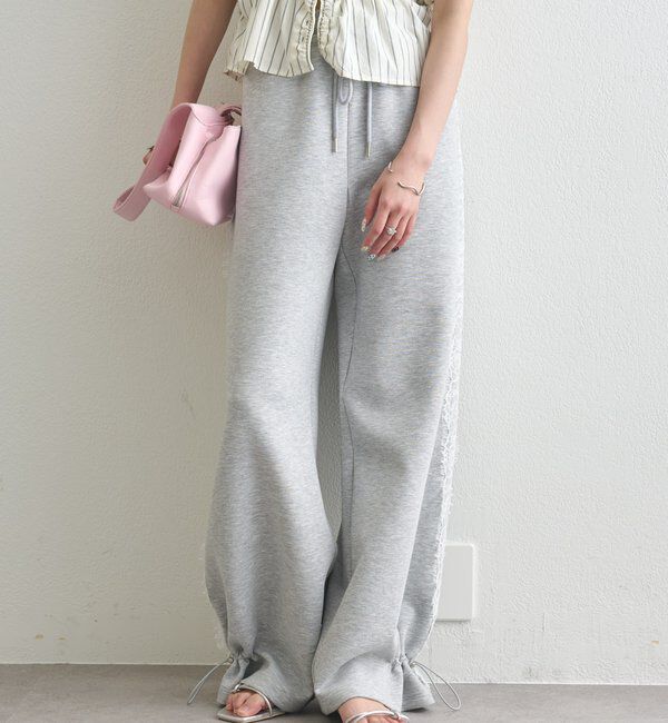  「裾ドロストスウェットパンツ」|チノ|
