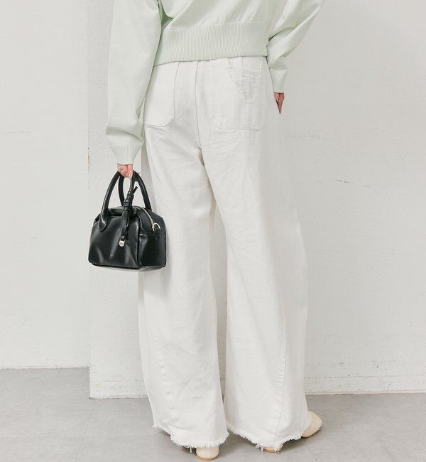  「クラッシュカーブパンツ」|デニム|