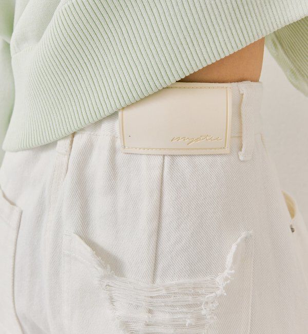  「クラッシュカーブパンツ」|デニム|