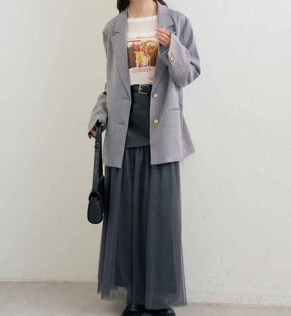  「ストライプテーラードジャケット」|テーラードジャケット|