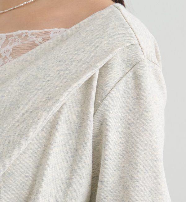  「レースドッキングオフショルロンT」|Tシャツ・カットソー|