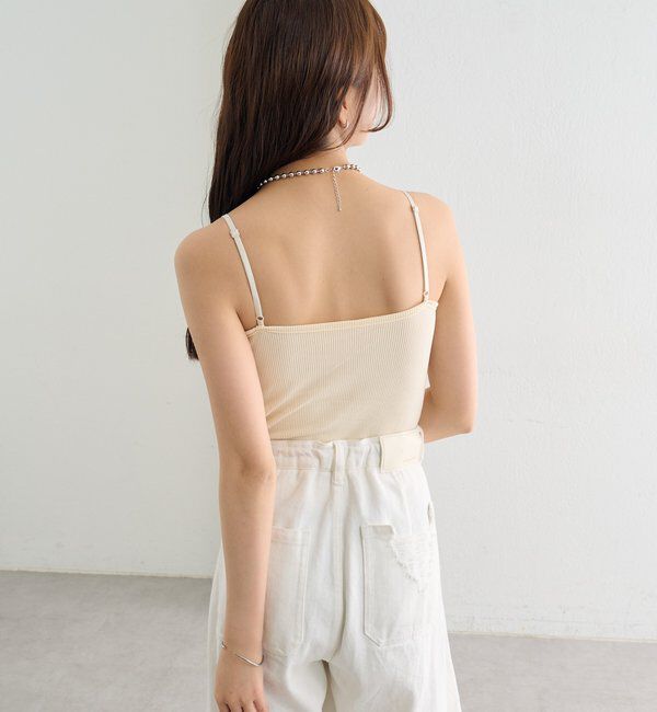  「パット付きVレースキャミソール」|キャミソール|