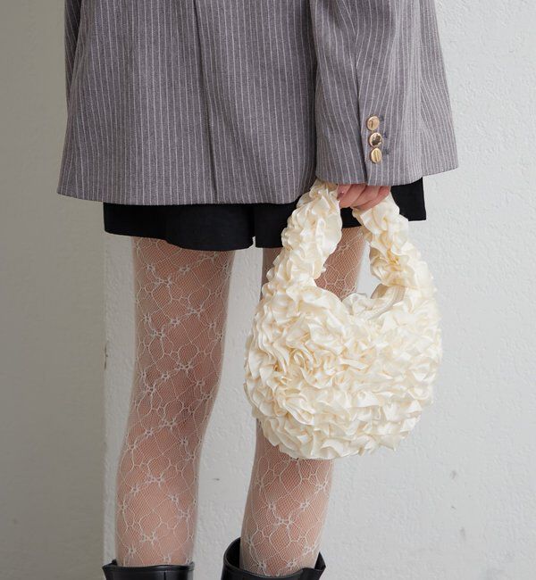  「サテンフリルハンドBAG」|トートバッグ|