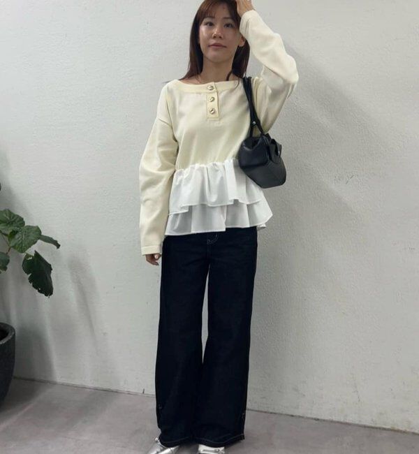  「ペプラムヘンリーニット」|ニット・セーター|